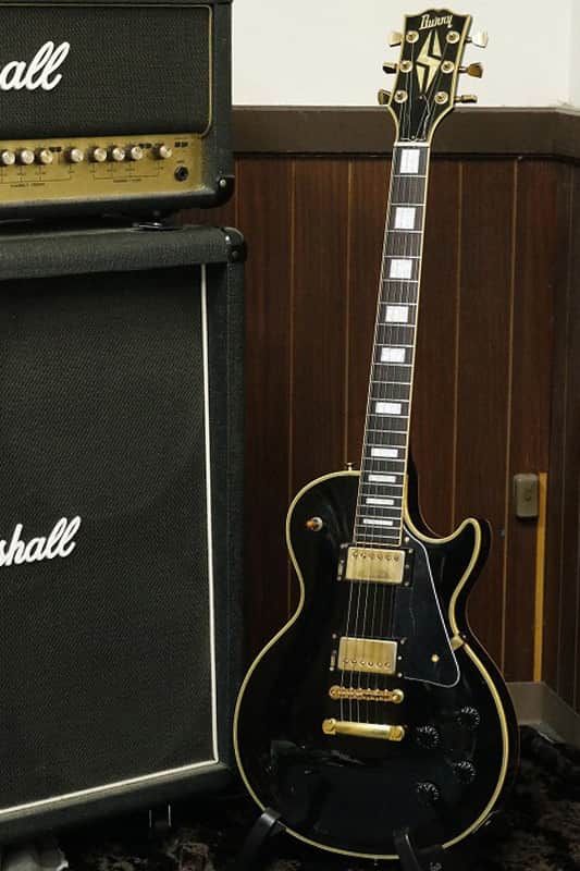 1990's Fernandes Burny RLC-70 LP Custom Black ALL Mahogany body Made in Japan image 1