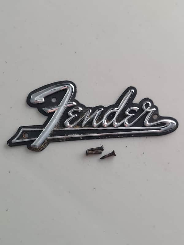 1960's Fender Amp Badge with Screws (M-177) image 1