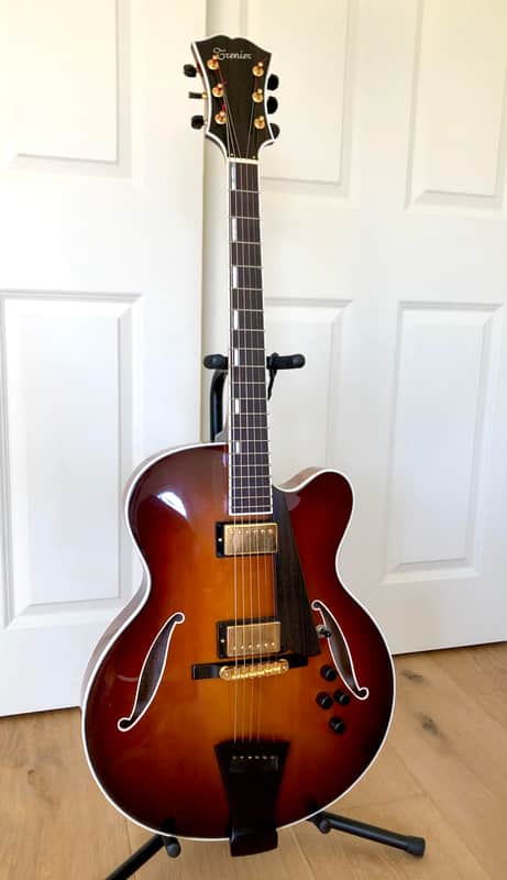 Trenier Custom Jazz Guitar 2008 Dark Sunburst image 1