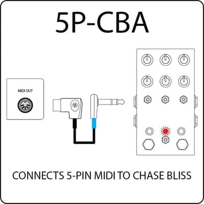 Disaster Area Designs 5P-CBA Pro MIDI Cable for Chase Bliss Audio 1ft / 30cm image 3