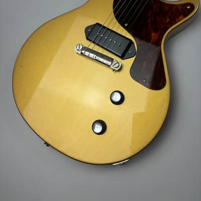Brown Bear Guitars Korina Les Paul Junior double cut gold metallic image 19