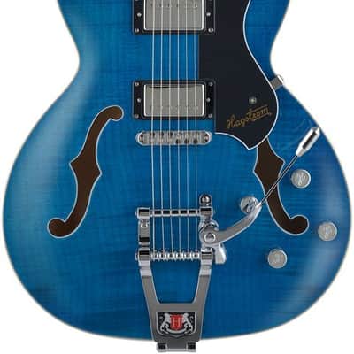 Hagstrom HSVVIKDL77 Electric Guitar, Tremar Viking Deluxe, Cloudy Seas image 1