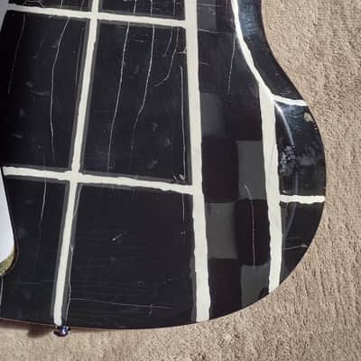 Jon's SG-Cruellacaster Black/White/Gold Sparkle with Gold Foil Pickup image 15