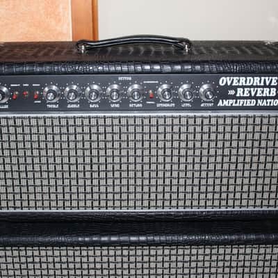 Immagine Amplified Nation Overdrive Reverb 2023 - 50W version - Custom Black Crocodile - Head + 2 x 12" Warehouse WGS12L Cab ! - 2