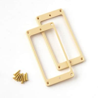 PRS Pre-2011 Core Humbucker Pickup Rings (2), Straight, Creme (Trem Equipped)