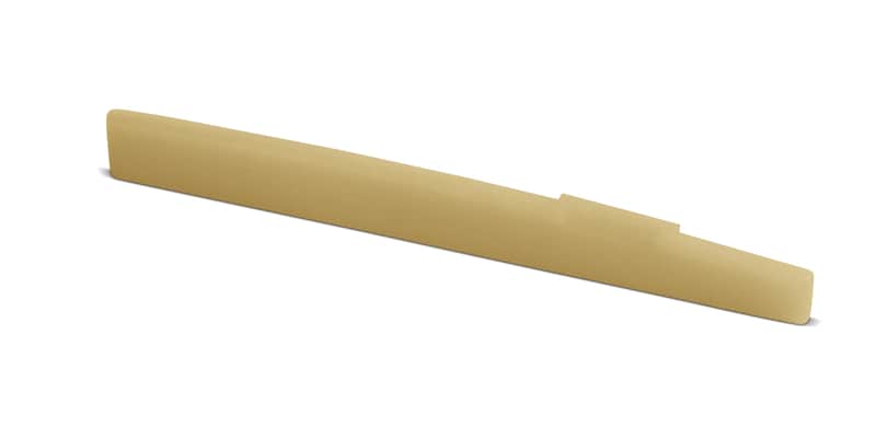 Lefty Bone Saddle – Fits Some Taylor® Guitars – B Compensation – 9 mm Height – Unbleached image 1