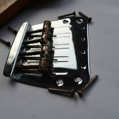 Fender Mustang Bass  Bridge 60's 70's Plate , saddles and screws USA RI image 2
