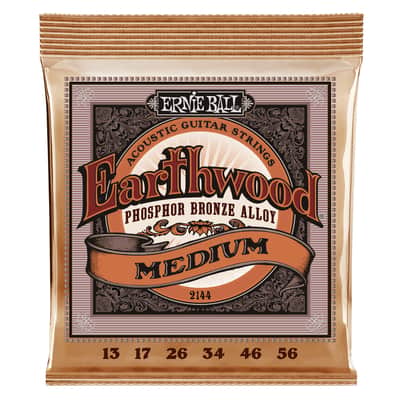 Ernie Ball 2144 Earthwood Phos/ Bro Medium Acoustic Strings (13-56) image 1