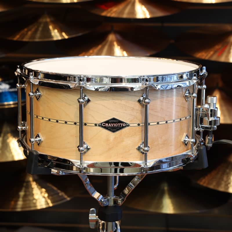 Craviotto Custom Shop 6.5X14" Snare Drum Maple w/ Maple Inlay (Oil Finish) image 1