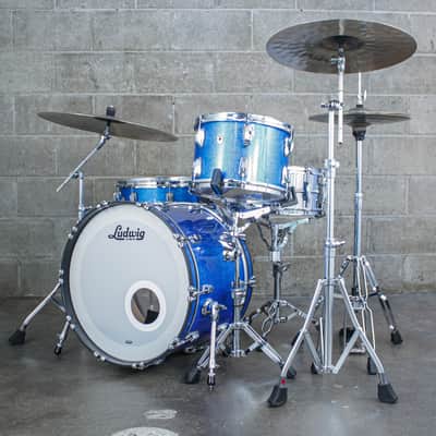 Ludwig Classic Maple Blue Sparkle Fab 3 Piece Kit image 2