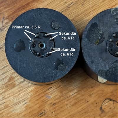 Pair Haufe RK111 1:2 line transformers from Telefunken V672 - tested & working image 4