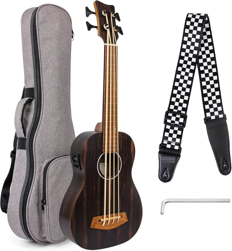 30 inch Ebony African Blackwood Professional E-A-D-G with Gig Bag Strap for Beginner Advanced image 1