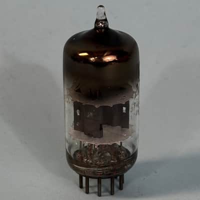 1957 General Electric 12AT7 ECC81 Vintage GE Short Gray Plate D Getter! T405 image 2