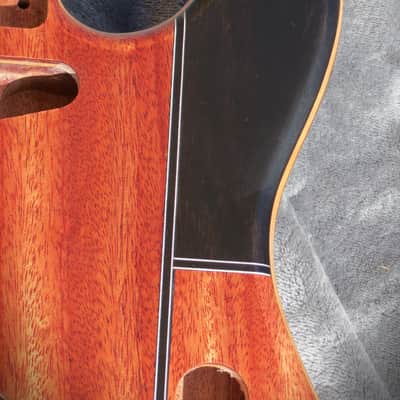 Babik Custom Telecaster Style body, Art Top, Ebony and Mahogany, Handmade 2025 image 3