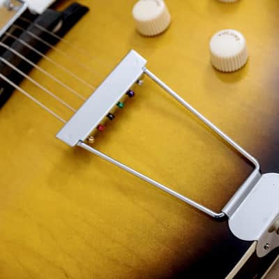 1963 Harmony Rocket H54 Vintage Electric Guitar Sunburst w/ DeArmond Gold Foils image 11