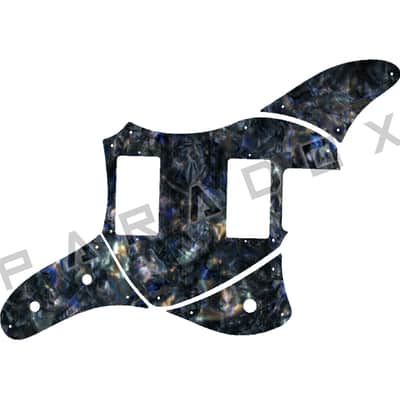 Custom Pickguard For 2020 - Present Veritas Custom Guitars Mini Master 4-piece set - Black Abalone/White/Black/White .090"