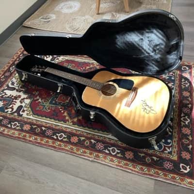 Glen Campbell's Signature on the body of Fender FA-100 Dreadnought Acoustic Guitar  mid-2000 image 7