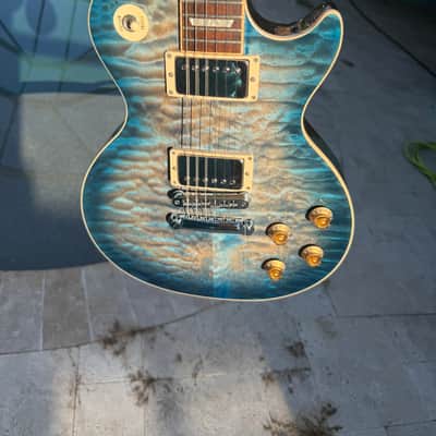 2018 Gibson Les Paul Standard Premium Quilt Ocean Water Perimeter AAA + OHSC image 21