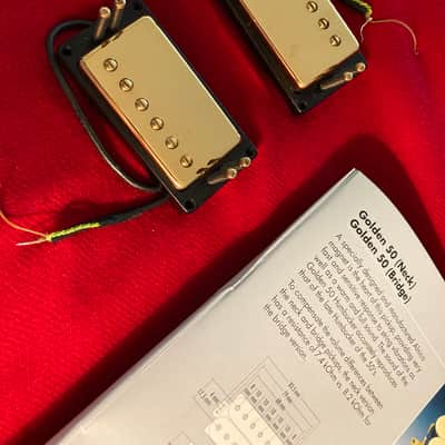 Schaller Golden 50’s Humbucking Pickup set 2004 - Deep Gold Plated image 11