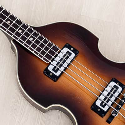 1974 Hofner 500/1 Beatle Bass Vintage Violin Bass Sunburst w/ Blade Pickups, Case image 7