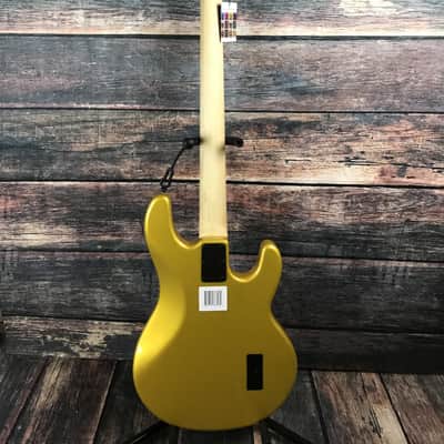 Ernie Ball Music Man Left Handed StingRay Classic 4 - Firemist Gold - Bass and Case image 4