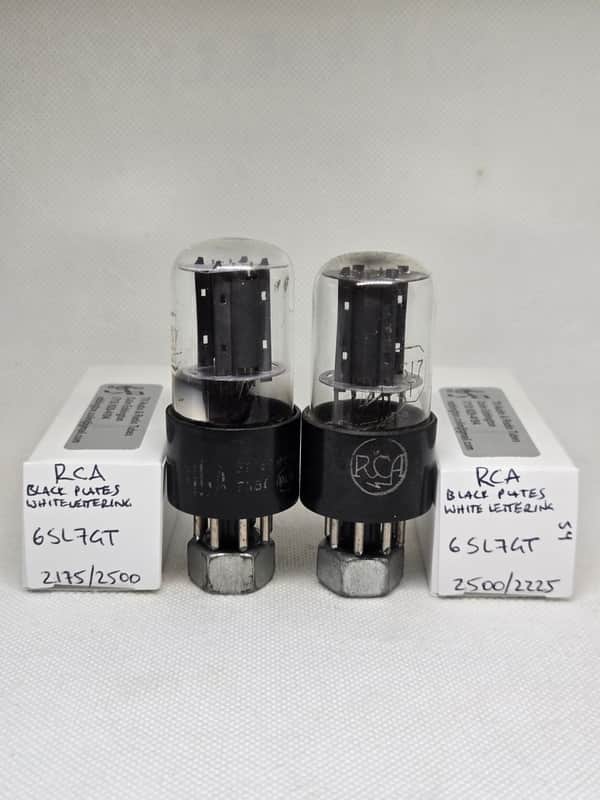 RCA 6SL7GT Black Plate Matched Pair NOS 6SL7 image 1