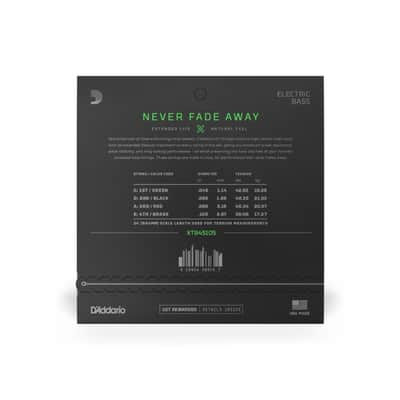 D'Addario XT Nickel Plated Steel Bass Guitar Strings, Long Scale 45-105 image 3