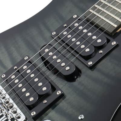 Cxxss 170 Model 39in Electric Guitar HSH Pickups Black complete starter kit suit for Hard Tiger-striped Black image 4