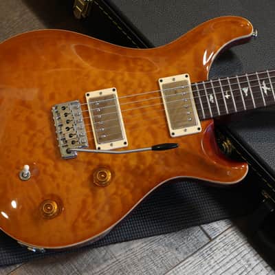 1999 PRS Custom 22 Quilt Top Electric Guitar Amber Burst + HSC image 2