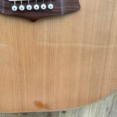 Tanglewood TWJ-D-CE Java Solid Cedar/Amara/Spalted Mango Dreadnought Cutaway with Electronics - Natural Gloss image 3