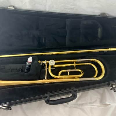 Yamaha YSL-448G Intermediate Bb/F Trombone 2010s - Lacquered Brass image 2