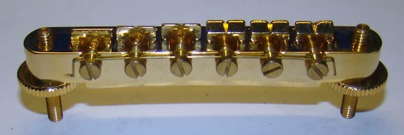 Mighty Mite U.S Retro-fit Les Paul® Vintage AVR Style Bridge - Gold image 1