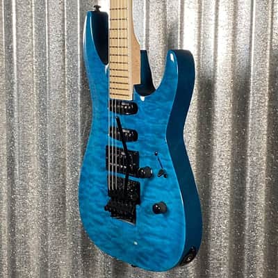 ESP LTD MH-203QM See Thru Blue Quilt Top Guitar MH203QMSTB #0106 Used image 6