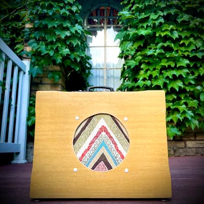 Rotary Connection 1x8 mini/portable loaded guitar speaker cab. Vintage 8 ohm 25 watt speaker. Vintage unique style. Semi open. Handmade. 2026 - Blonde wood image 10