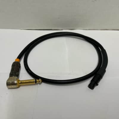 Mogami 2524 Gold GH TS Belt-Pack Cable with 4-Pin TA4F Female 4-Pin Mini Lock XLR Connector Plug 1/4" GH Right Angle Male Connector 30” WA304 Bodypack Guitar Instrument Transmitter for Shure Wireless System Line 6 G50 G55 G90 Relay AKG T1 BLX1 PGX1 GLXD1 image 1
