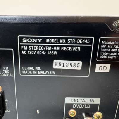 Sony STR-DE445 Receiver HiFi Stereo Vintage 5.1 Channel Home Theater Radio Audio image 6