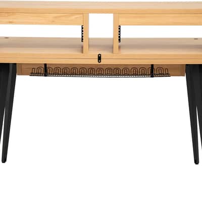 Gator Recording Studio Desk Table Workstation w/ 8U Rack - Maple image 3