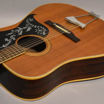 c.1970's Aria 12-String Acoustic Guitar Natural image 7