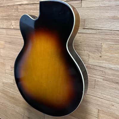 Gretsch 6124 Single Anniversary Hollow Body Guitar 1961 - Shaded Golden Sunburst w/non orig hard case image 14