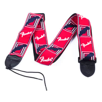 Fender 2" Monogramed Strap Red/White Strap w.Fender LOGO - Strap for Guitars image 1