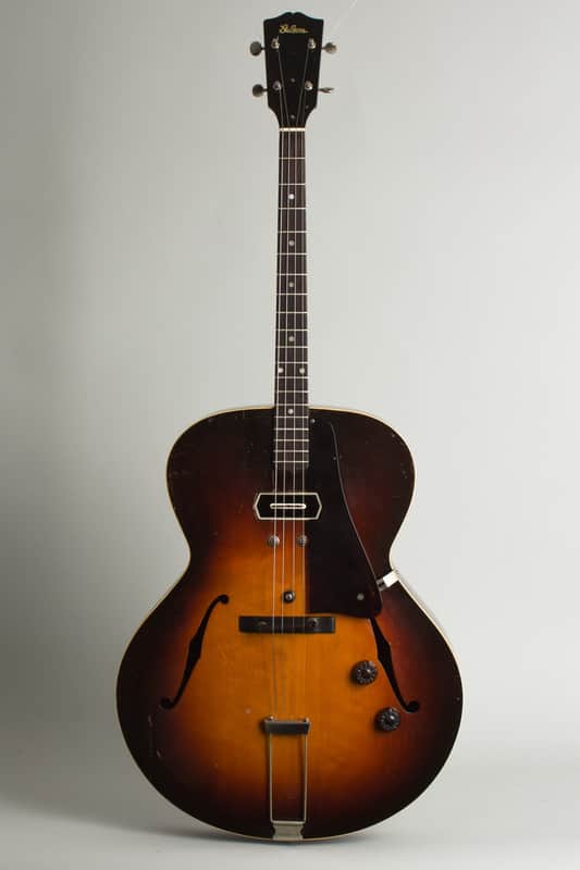 Gibson  TG-50 With Charlie Christian Pickup Arch Top Hollow Body Electric Tenor Guitar (1940), ser. #501F-1, original tweed hard shell case. image 1