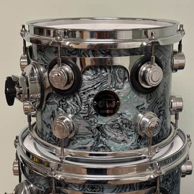 DW Collector's Series Drum Set - 10/12/15/22/14 Blue Abalone Finishply 1999 image 2