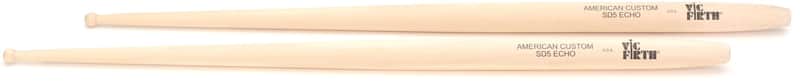 Vic Firth American Custom Drumsticks - SD5 - Echo - Wood Tip (3-pack) Bundle image 1