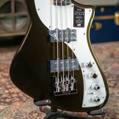 Fender American Ultra II Meteora Bass, Ebony Fingerboard - Texas Tea with Deluxe Molded Hardshell Case - Demo image 3