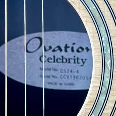 Ovation Celebrity Traditional Mid-Depth Acoustic Electric Guitar CS24-4 -Natural image 8