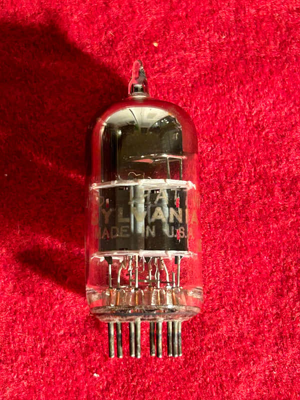 Sylvania Vintage Single 12AT7WA Amplifier Vacuum Tube 1950s image 1