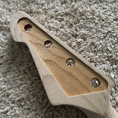 Maple Wood 4 String Bass Neck, 20 Frets Fingerboard Fretboard image 3