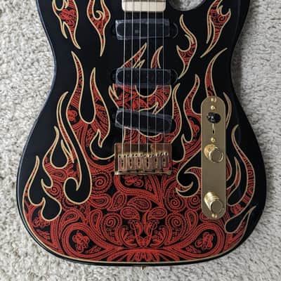 Fender James Burton Telecaster Guitar, Maple Fingerboard, Red Paisley Flames USA image 3