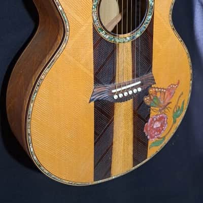 Blueberry NEW IN STOCK Handmade Acoustic Guitar Grand Concert Butterfly image 2