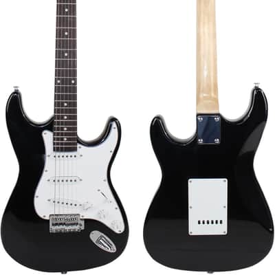 39-Inch Electric Guitar with 10-Watt Amp, Case, Strap, Cable, Capo, Picks, Tuner, Stringwinder and Polish Cloth - Black image 2